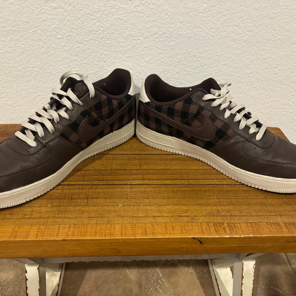 Mens nike air force 1's blouder flannel size 15 - Picture 2 of 4